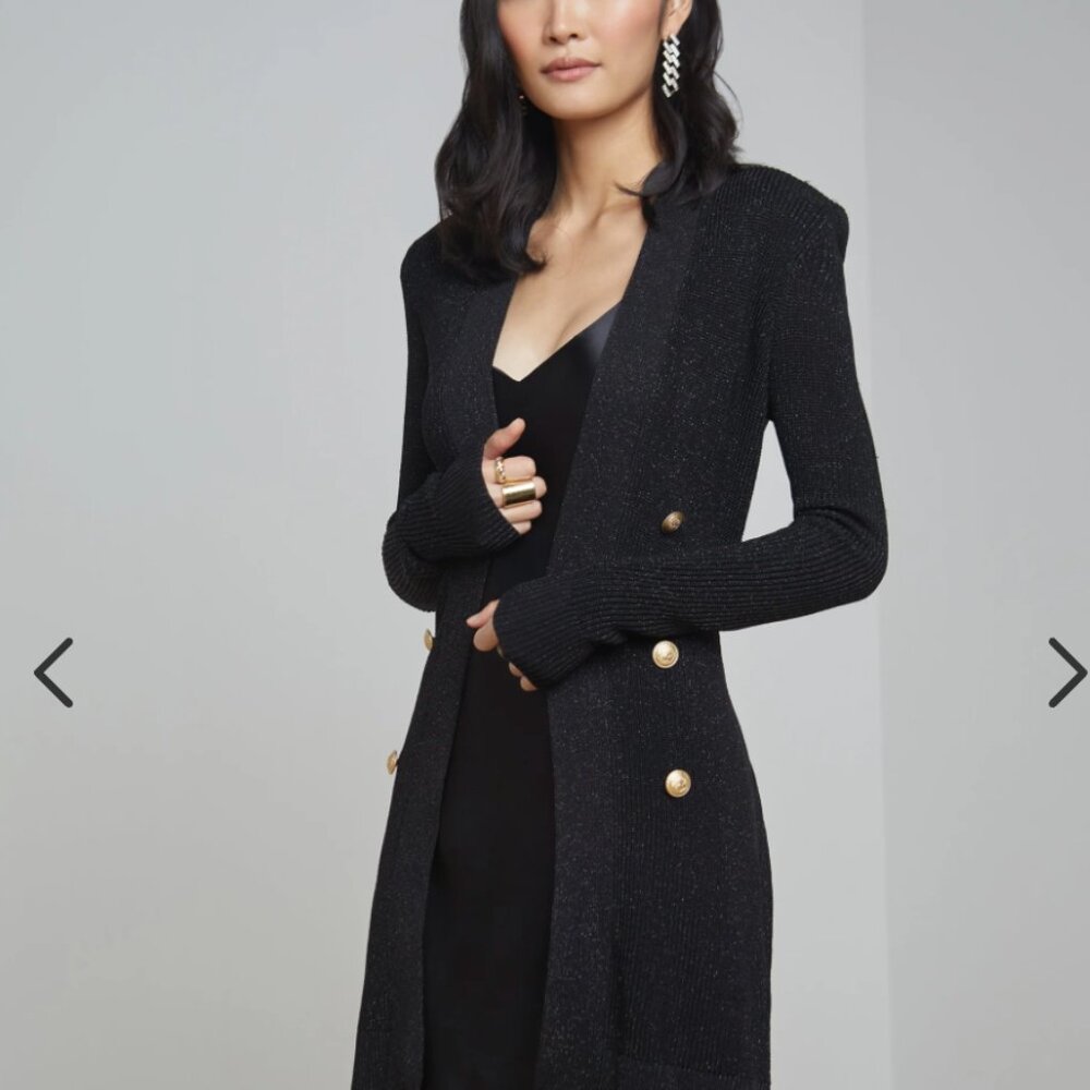 L'AGENCE Noe Double-Breasted Cardigan MEDIUM